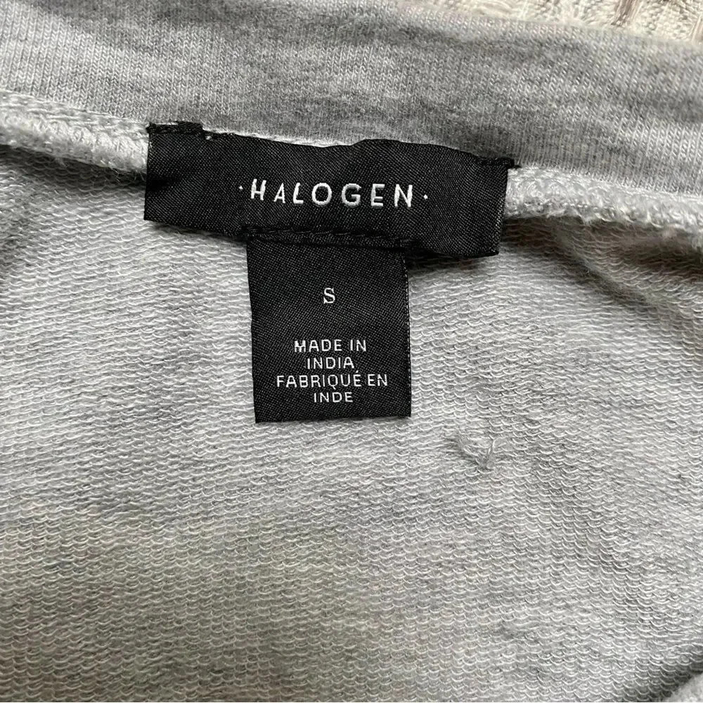 Halogen Heather Gray Rhinestone Embellished Sweatshirt Size S - Picture 15 of 15